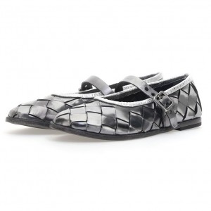 flat shoes A.S.98 Janae Femme Titane | FR-104796PAV