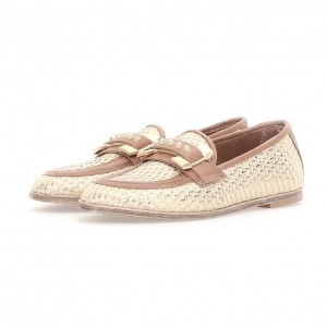 flat shoes A.S.98 Janele Femme Doré | FR-064175ATQ