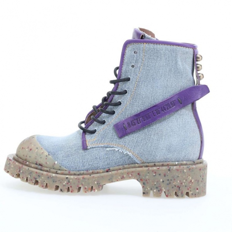 Ankle boots A.S.98 Case Femme Bleu Violette | FR-157093PJY