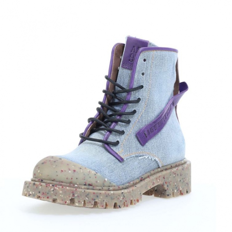 Ankle boots A.S.98 Case Femme Bleu Violette | FR-157093PJY