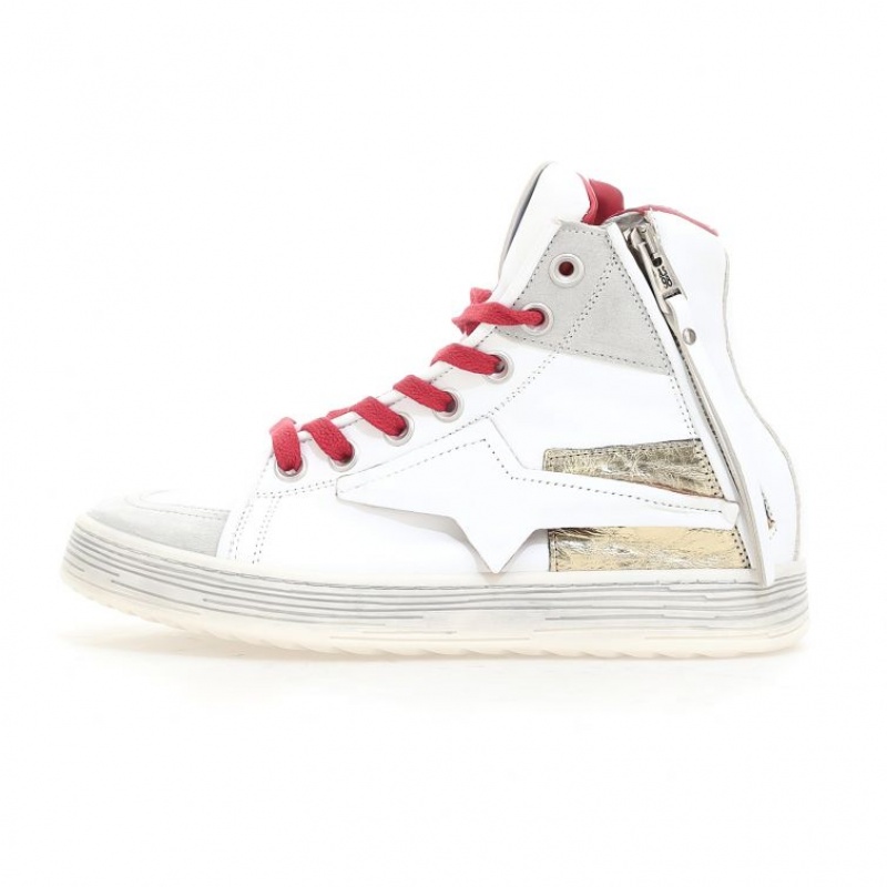 Basket A.S.98 Aileen Femme Blanche Rouge | FR-781602FQH