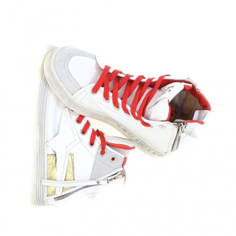 Basket A.S.98 Aileen Femme Blanche Rouge | FR-781602FQH