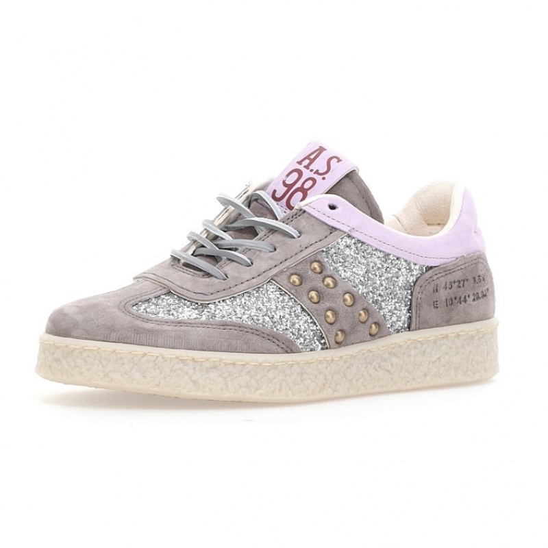 Basket A.S.98 Roxy Femme Violette Grise | FR-587294ERA