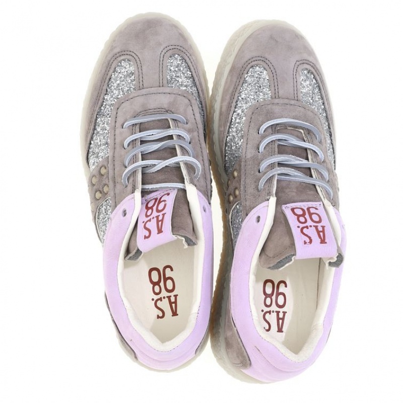 Basket A.S.98 Roxy Femme Violette Grise | FR-587294ERA