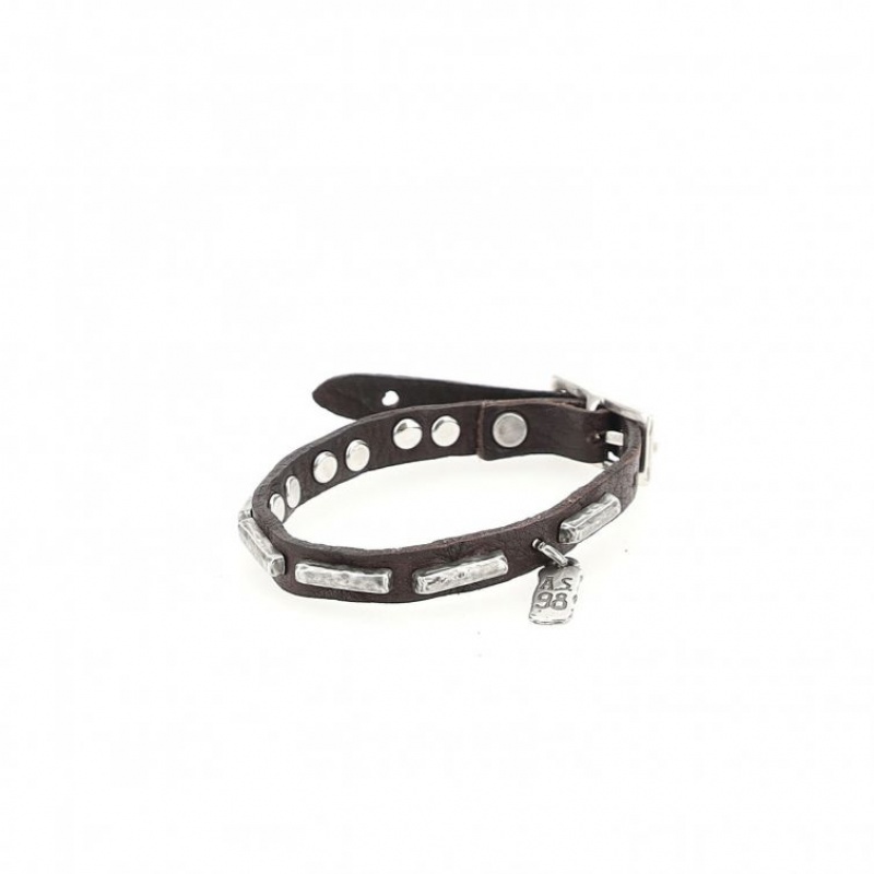 Bracelet A.S.98 Jeff Unisex Chocolat | FR-567284YTE