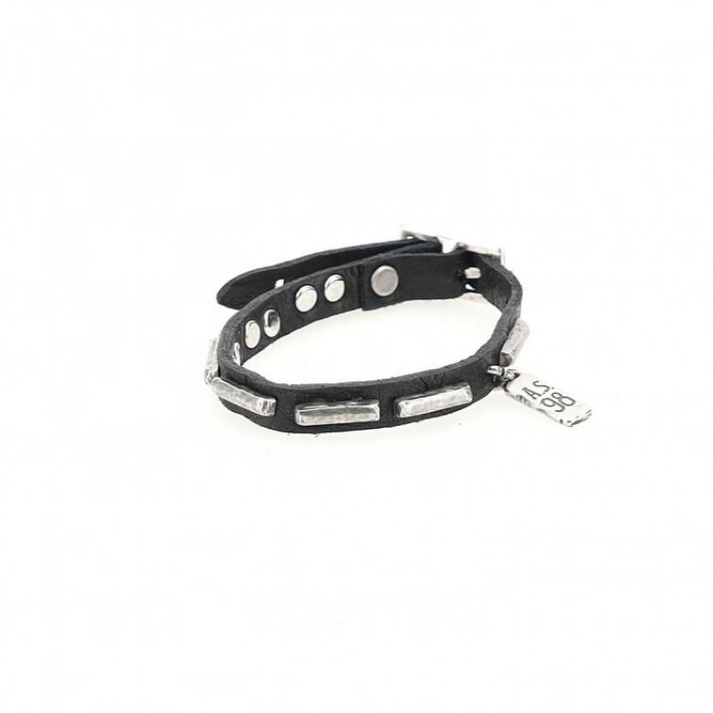 Bracelet A.S.98 Jeff Unisex Noir | FR-627108YCW