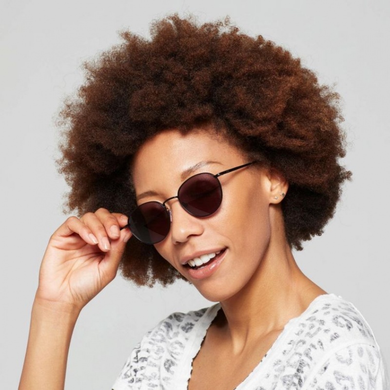 Lunette de Soleil A.S.98 Alicia Femme Noir | FR-683427NAQ