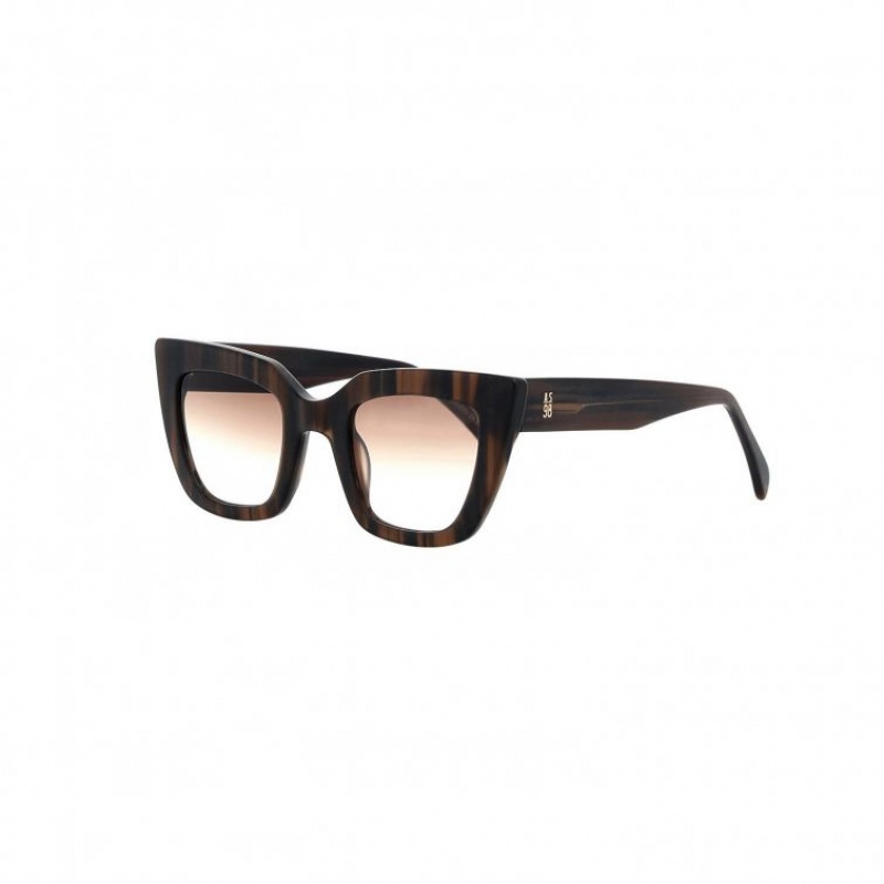 Lunette de Soleil A.S.98 Cliff Femme Marron | FR-256180WFB