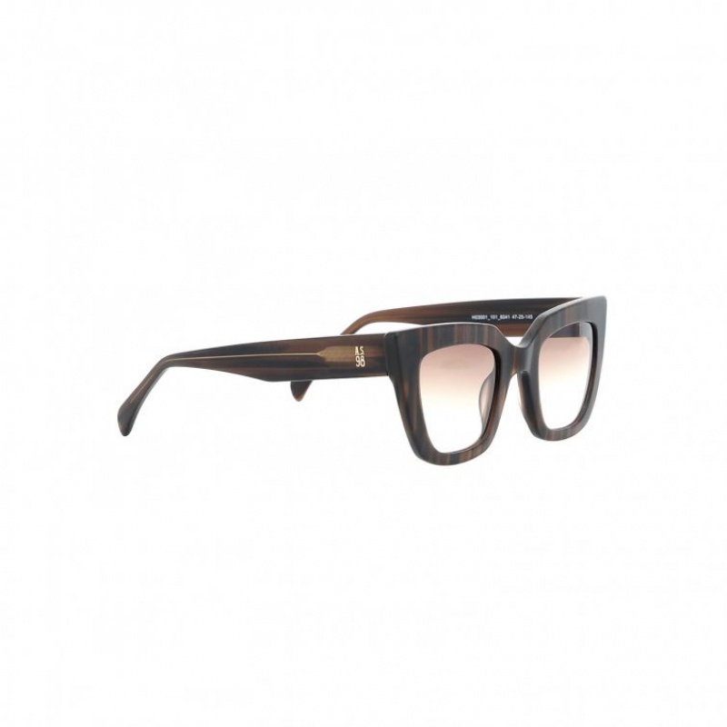 Lunette de Soleil A.S.98 Cliff Femme Marron | FR-256180WFB