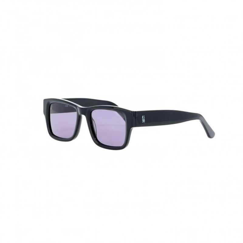 Lunette de Soleil A.S.98 Lars Femme Noir | FR-873456SZW