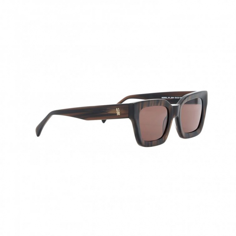 Lunette de Soleil A.S.98 Ronnie Femme Marron | FR-263047ANT