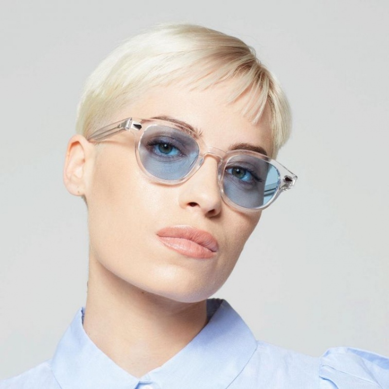 Lunette de Soleil A.S.98 Tate Femme Blanche | FR-539486YEO