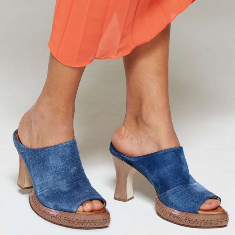 Mules A.S.98 Vannie Femme Bleu | FR-730129XZB