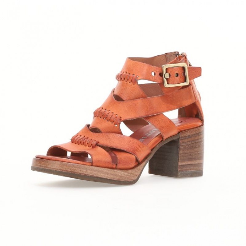 Sandale A.S.98 Andra Femme Orange | FR-107429XFZ