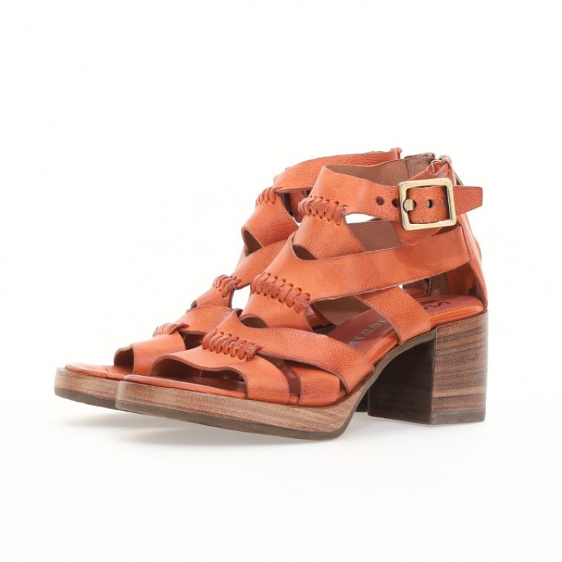 Sandale A.S.98 Andra Femme Orange | FR-107429XFZ