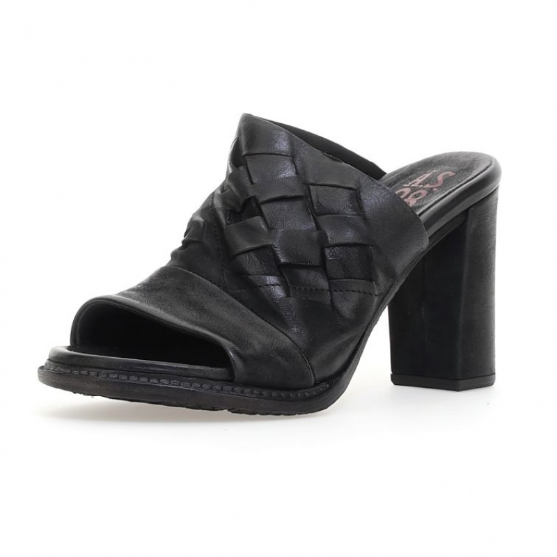 Sandale A.S.98 Belen Femme Noir | FR-615289JUE