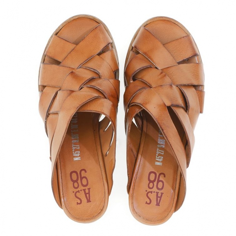 Sandale A.S.98 Bessie Femme Marron | FR-698412BTC