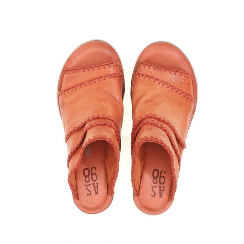 Sandale A.S.98 Nivek Femme Orange | FR-821547OZC