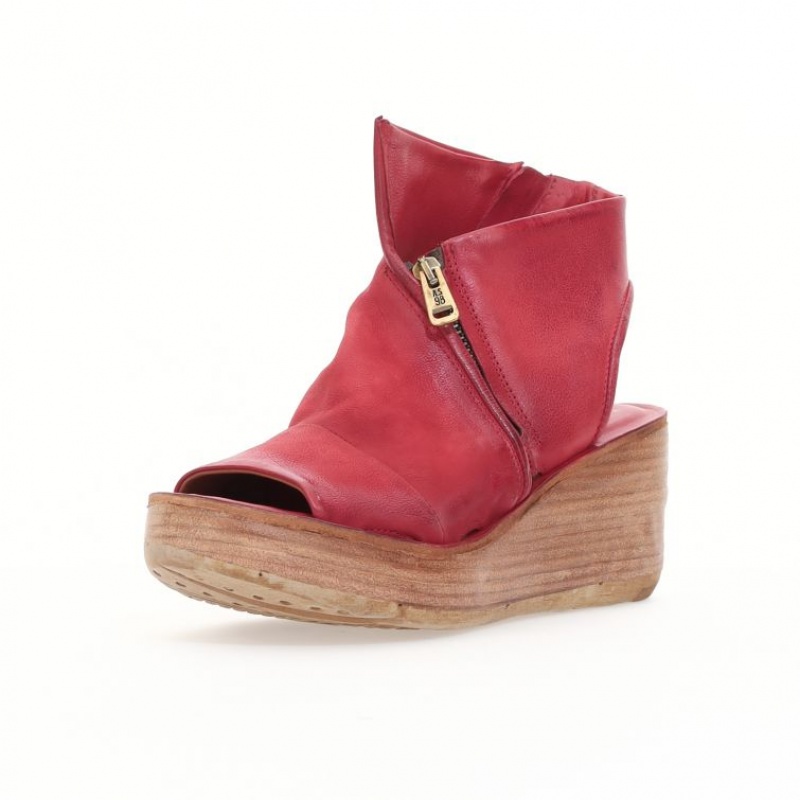 Sandale A.S.98 Nowell Femme Rouge Foncé | FR-461820ILN