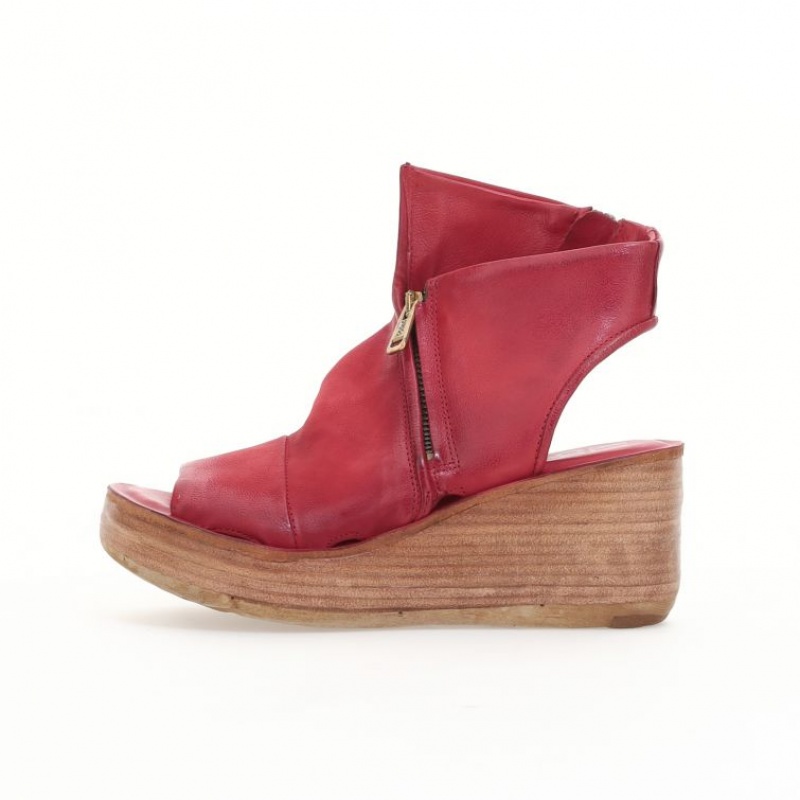 Sandale A.S.98 Nowell Femme Rouge Foncé | FR-461820ILN