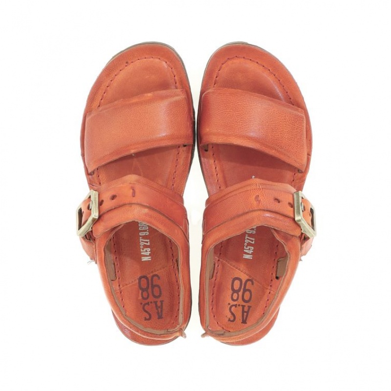 Sandale A.S.98 Ria Femme Orange | FR-618509PHM