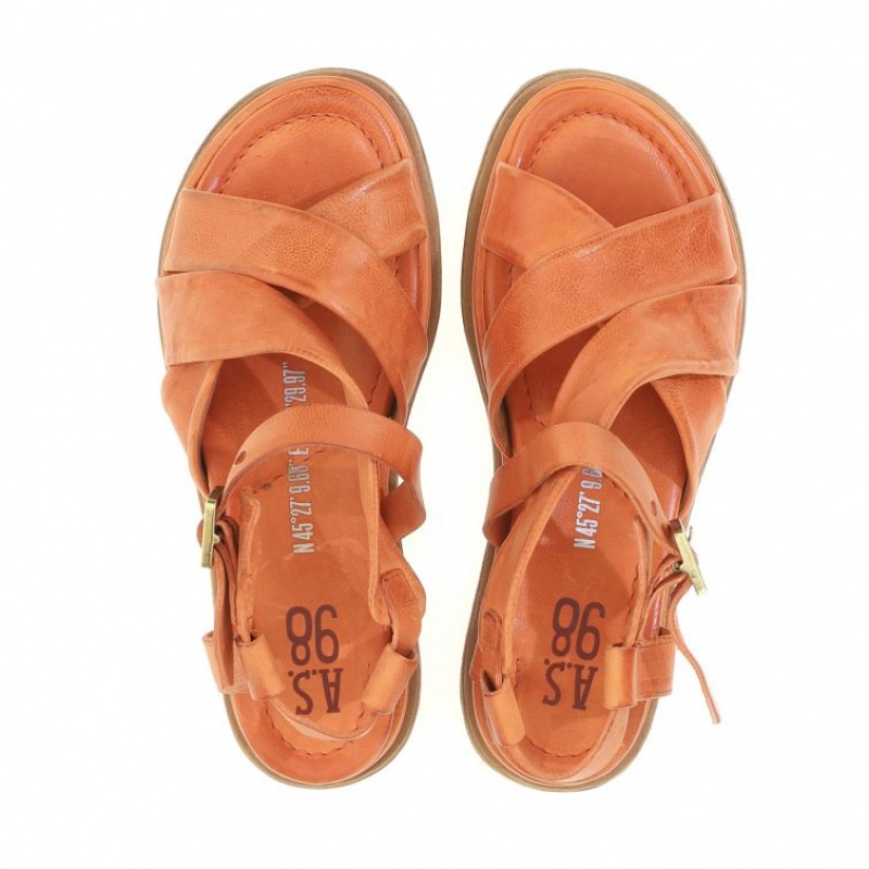 Sandale A.S.98 Sallie Femme Orange | FR-162749GBD