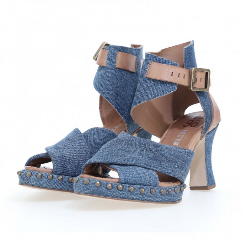 Sandale A.S.98 Voni Femme Bleu | FR-417953LFQ