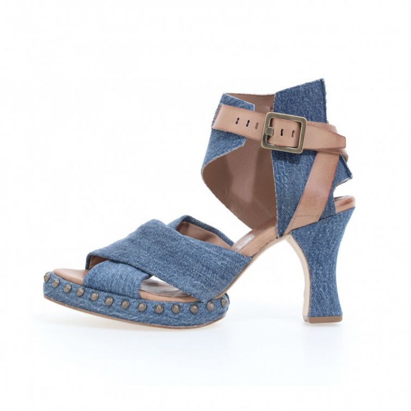 Sandale A.S.98 Voni Femme Bleu | FR-417953LFQ