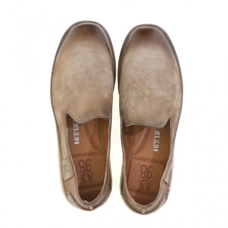 flat shoes A.S.98 Alberic Homme Marron Clair | FR-914023PSV