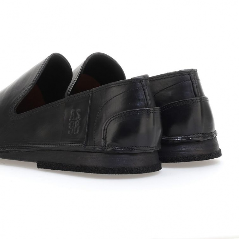 flat shoes A.S.98 Alberic Homme Noir | FR-057498YJA