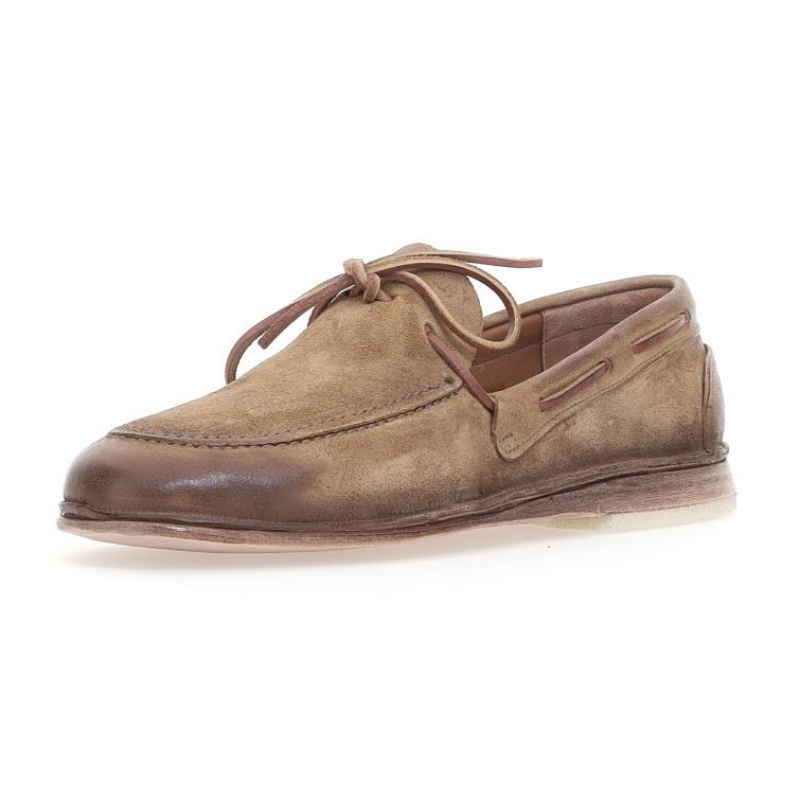 flat shoes A.S.98 Aldous Homme Marron Clair | FR-024865IOK