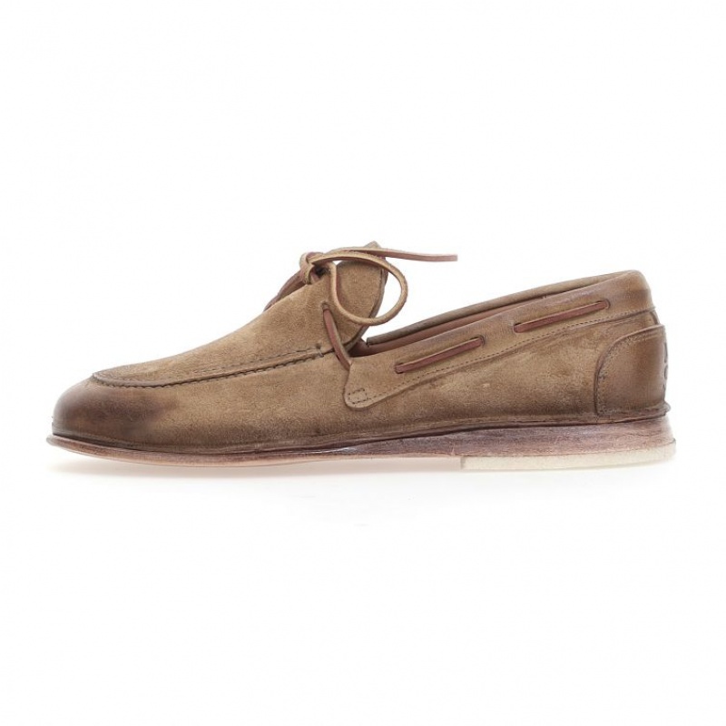 flat shoes A.S.98 Aldous Homme Marron Clair | FR-024865IOK