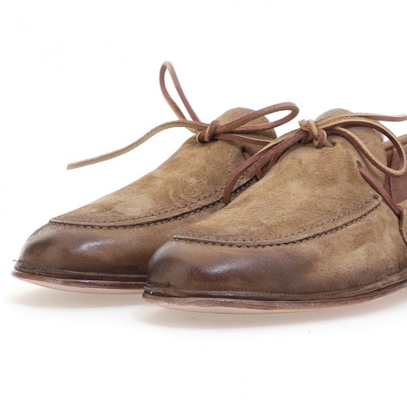 flat shoes A.S.98 Aldous Homme Marron Clair | FR-024865IOK