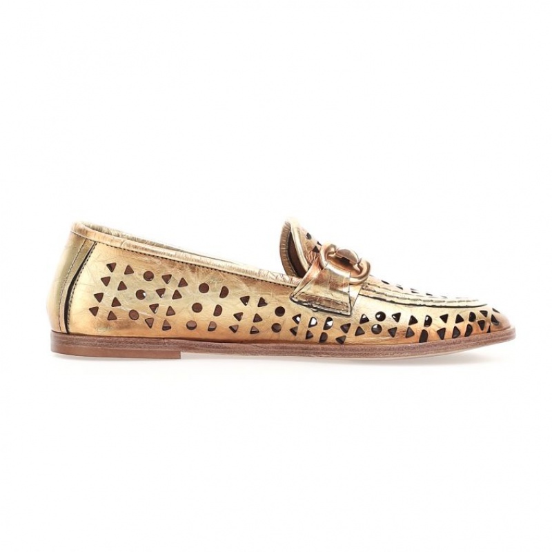 flat shoes A.S.98 Jacklyn Femme Doré | FR-579432CKT