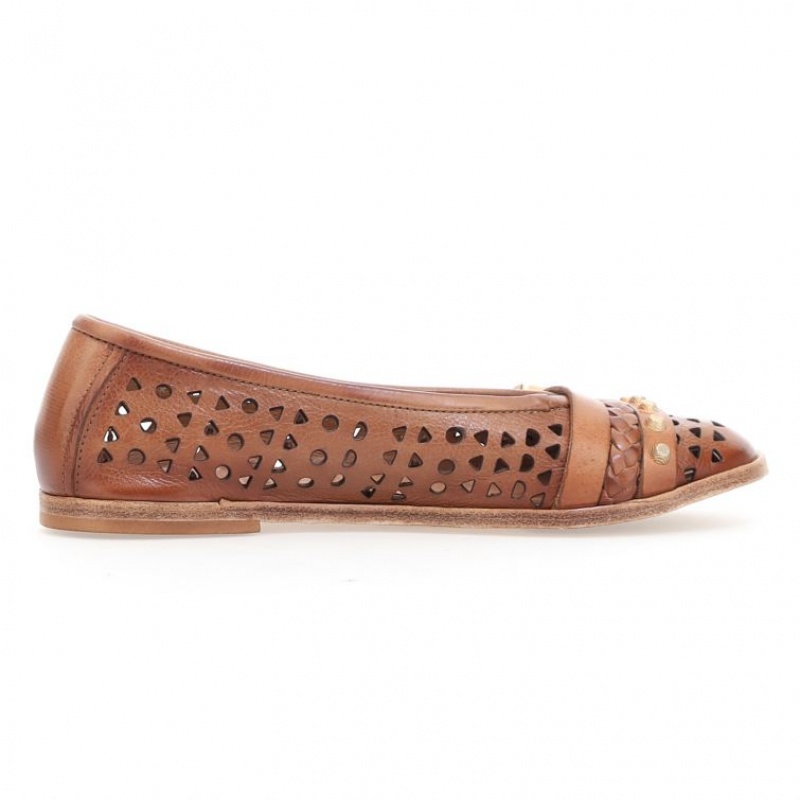 flat shoes A.S.98 Jakki Femme Marron | FR-709286TZR