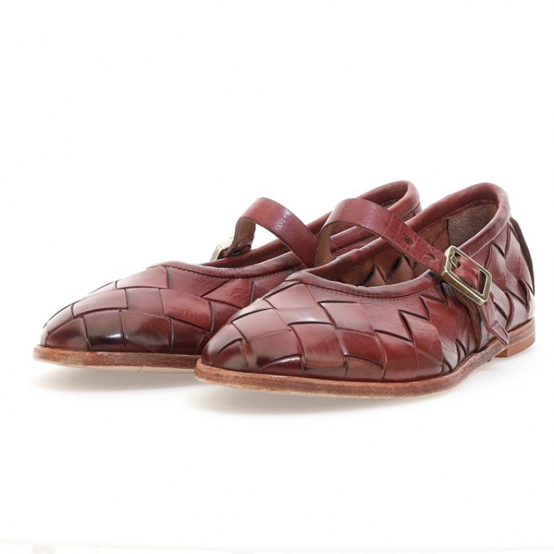 flat shoes A.S.98 Janae Femme Bordeaux | FR-536871VTX