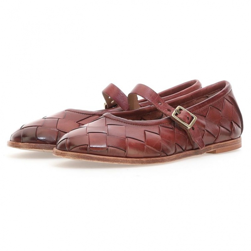 flat shoes A.S.98 Janae Femme Bordeaux | FR-536871VTX