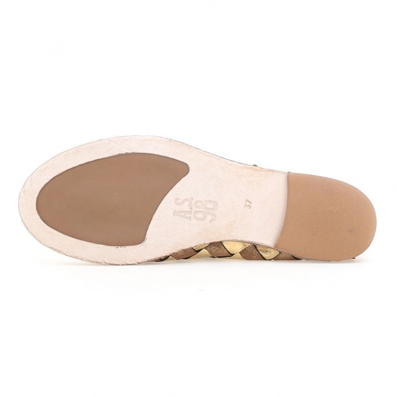 flat shoes A.S.98 Janel Femme Doré | FR-540173LWS