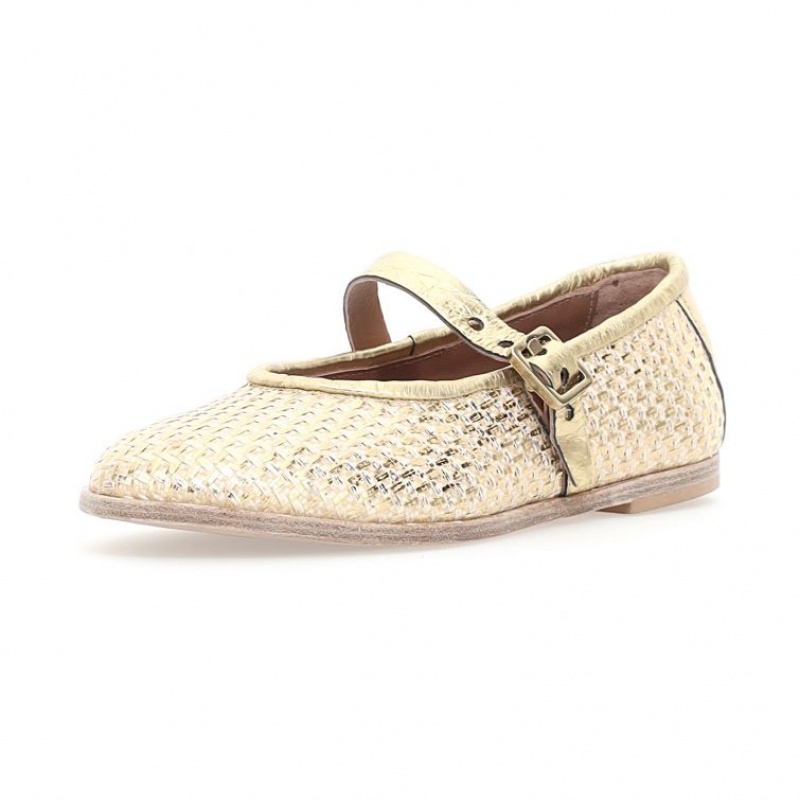 flat shoes A.S.98 Janet Femme Doré | FR-658072JMK