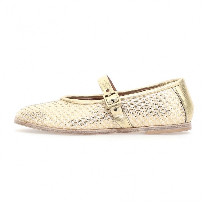 flat shoes A.S.98 Janet Femme Doré | FR-658072JMK