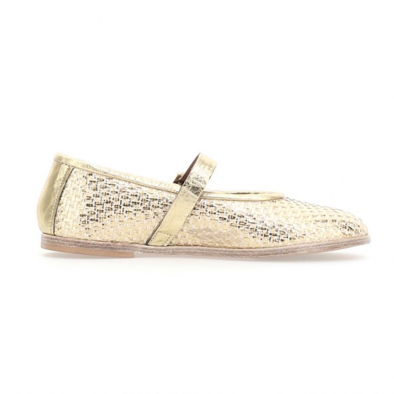 flat shoes A.S.98 Janet Femme Doré | FR-658072JMK