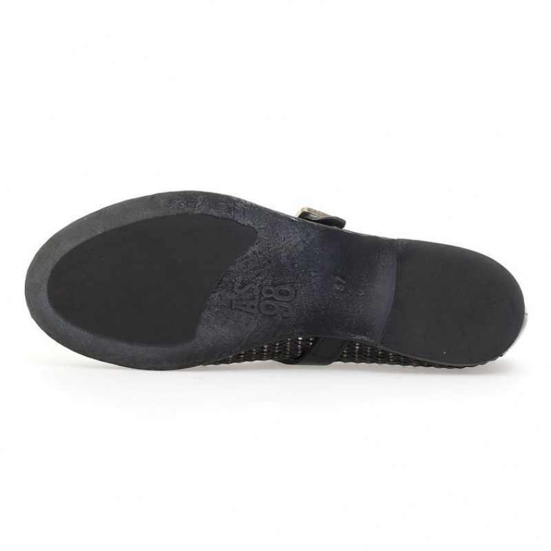 flat shoes A.S.98 Janet Femme Noir | FR-143209MXD