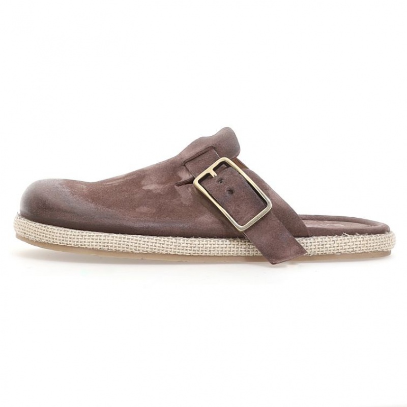 flat shoes A.S.98 Mules Mike Homme Marron | FR-062395FYI