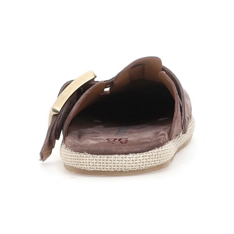 flat shoes A.S.98 Mules Mike Homme Marron | FR-062395FYI