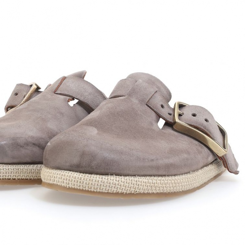 flat shoes A.S.98 Mules Mike Homme Marron Clair | FR-983107KEO