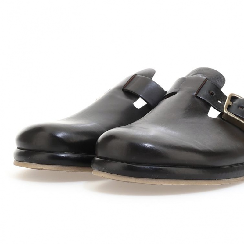 flat shoes A.S.98 Mules Mike Homme Noir | FR-759346LDY