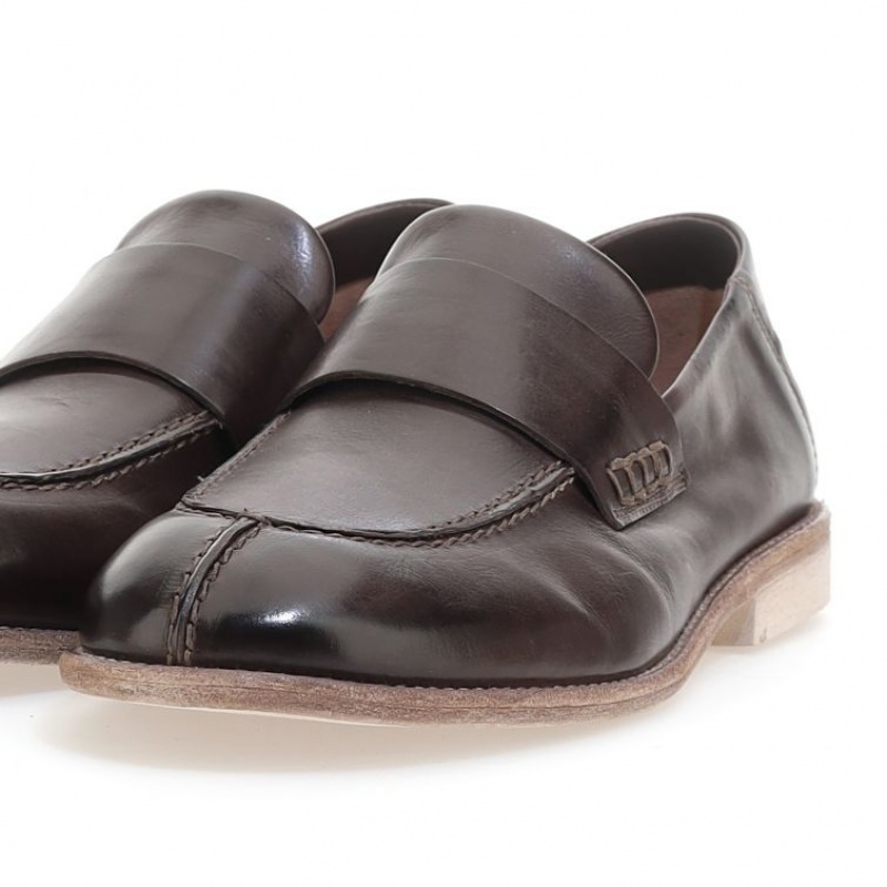 flat shoes A.S.98 Ogden Homme Chocolat | FR-750486EIW