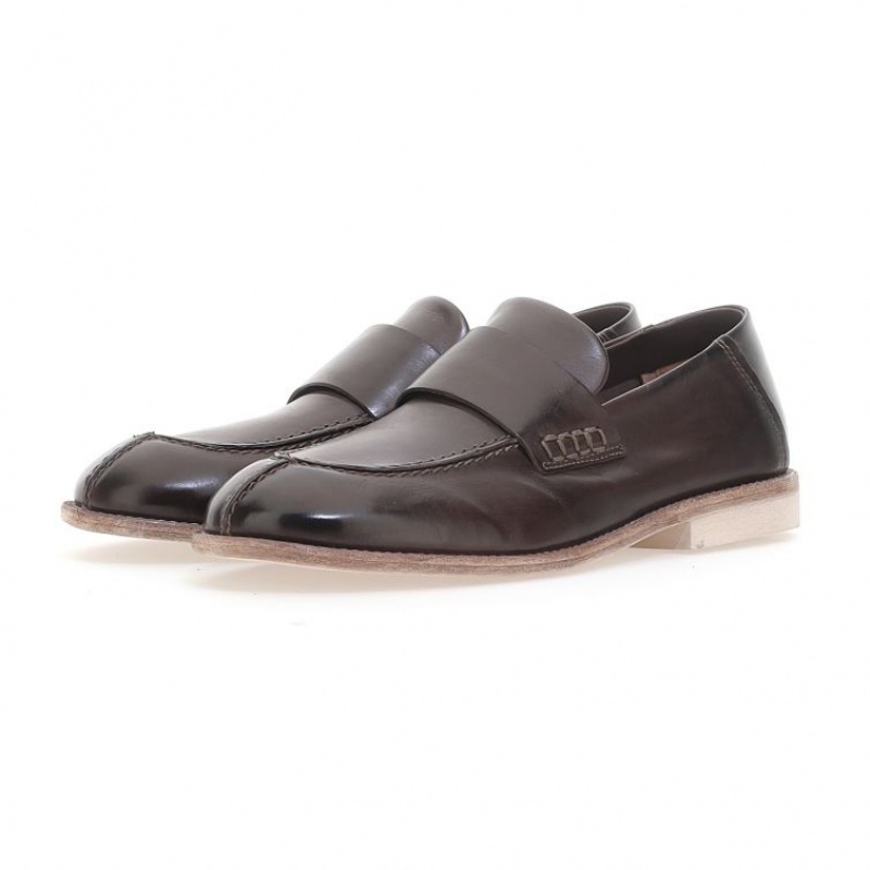 flat shoes A.S.98 Ogden Homme Chocolat | FR-750486EIW