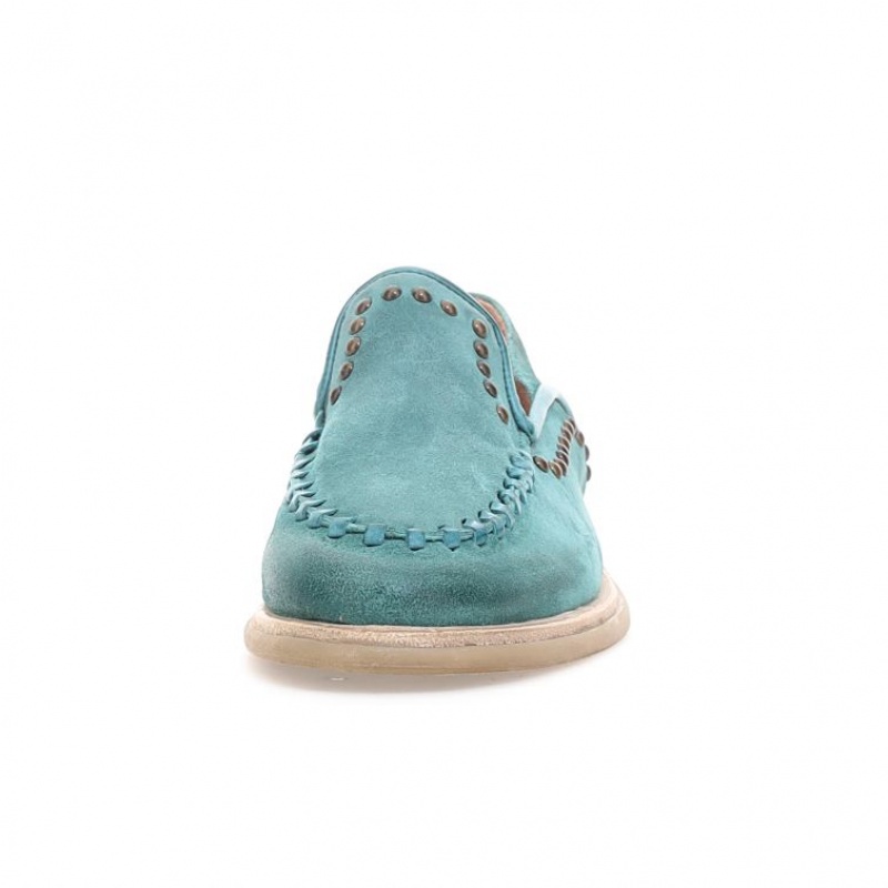 flat shoes A.S.98 Tami Femme Vert | FR-981425AFN