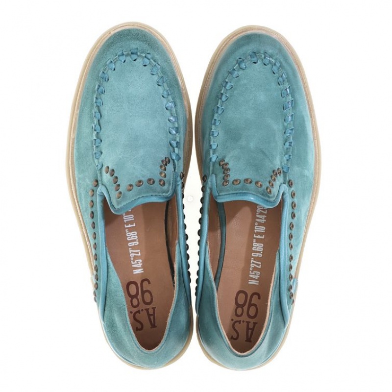 flat shoes A.S.98 Tami Femme Vert | FR-981425AFN